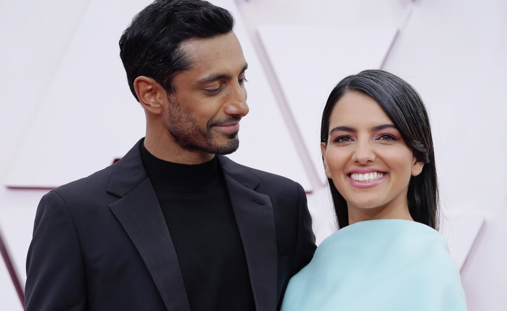 See Riz Ahmed Fix His Wife's Hair on the Oscars Red Carpet