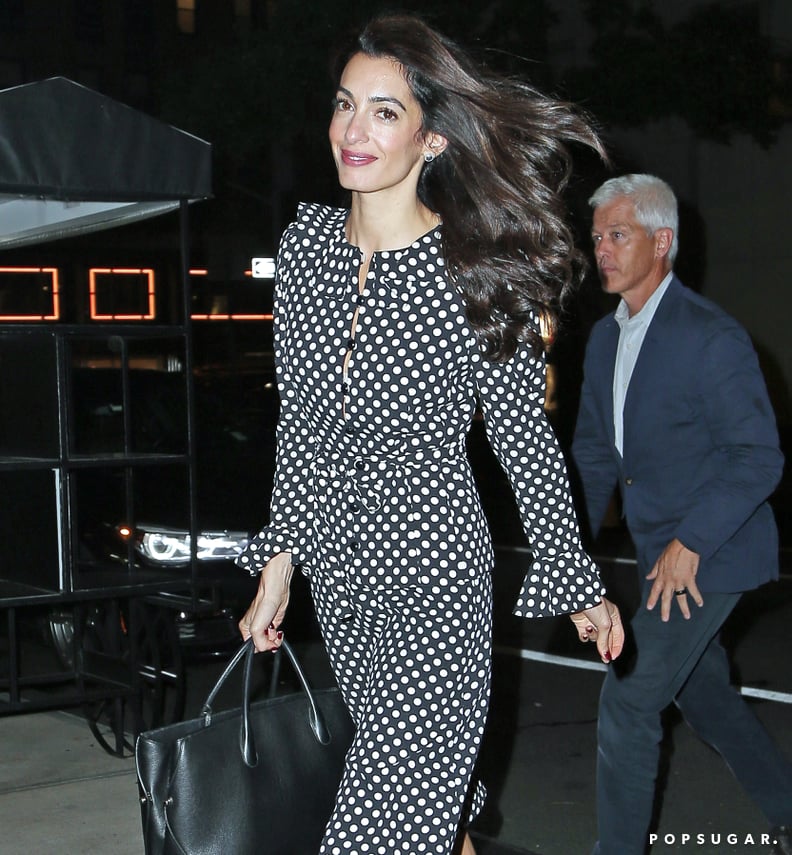 Amal clooney polka dot 2025 dress