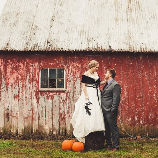 This Backyard Wedding Had Charming Rustic Halloween Decor