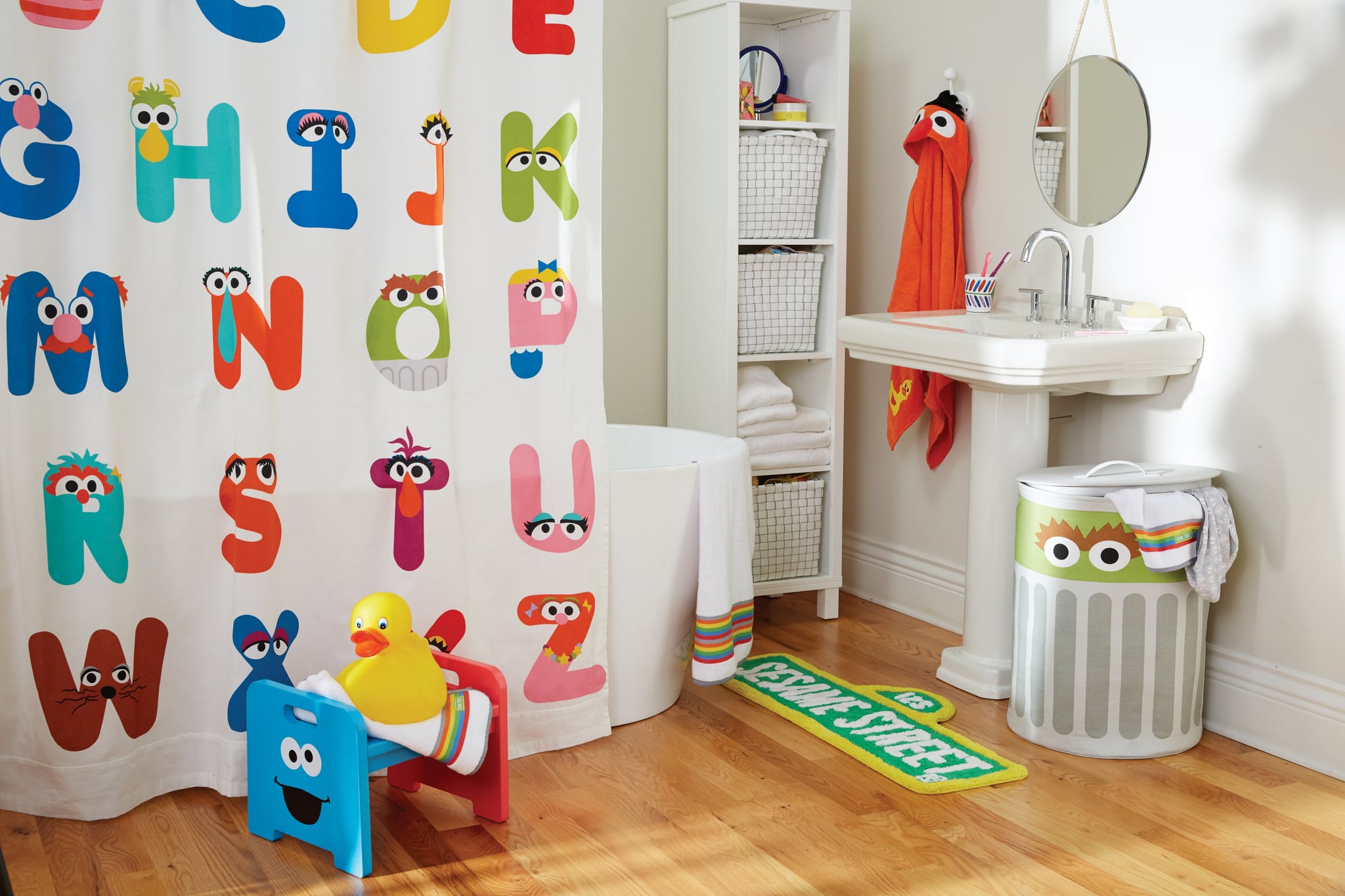 Abc Shower Curtain 59 Sesame Street Sign Bath Mat 29 Elmo