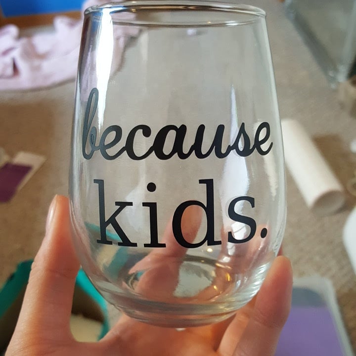 Blame the Kids Stemless Wine Glass