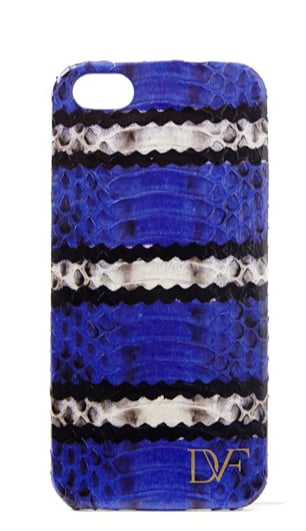 DVF Blue-Striped Snake Leather iPhone 5 Case