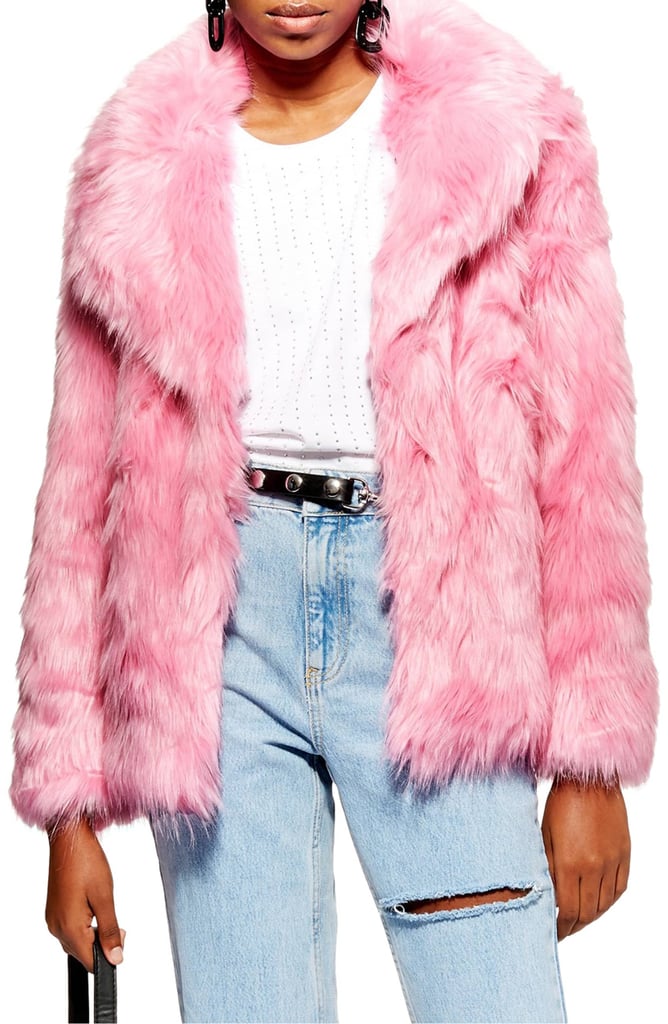Camille Hooded Faux Fur Coat Best Pink Gifts for Her
