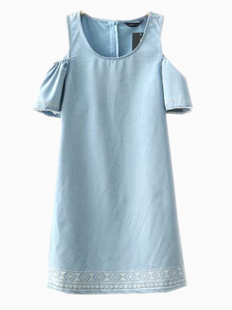 Choies Blue Denim Shift Dress