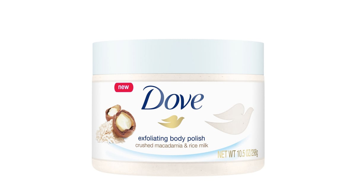Dove Crushed Macadamia and Rice Milk Body Polish New Drugstore Beauty