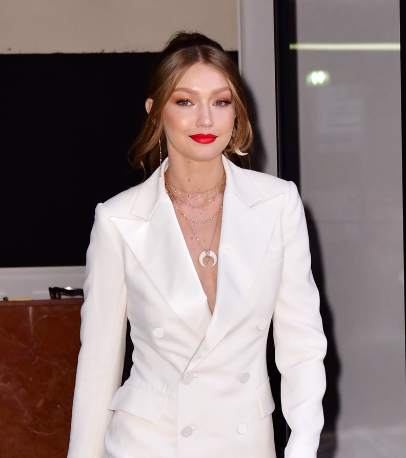 Moschino Teddy Bear Crystals Round Crossbody Bag, Gigi Hadid Styled Her  Sexy White Suit With the Cutest Little Bag Known to Mankind
