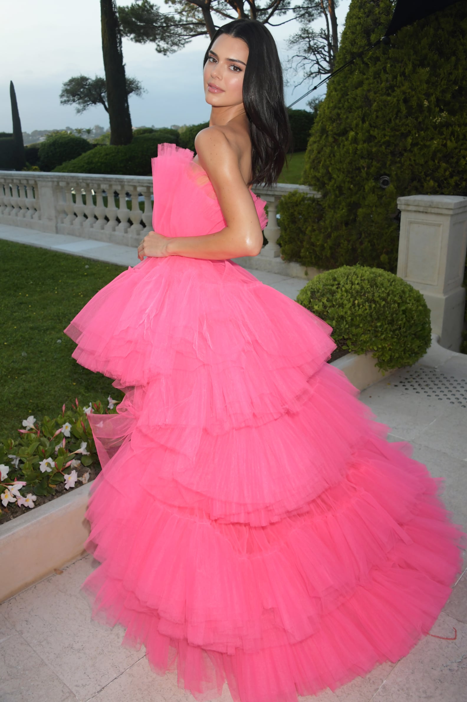 Kendall Jenner Giambattista Valli Pink Dress At Cannes 2019 Popsugar Fashion 6296