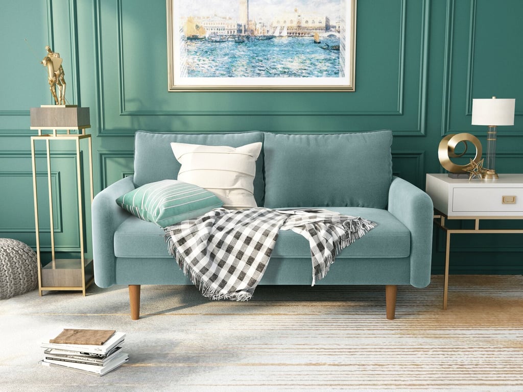Cilla Square Arm Loveseat Best SpaceSaving Loveseats 2021 POPSUGAR