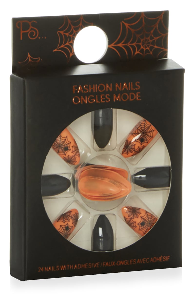 Orange and Black Halloween Nails ($2)