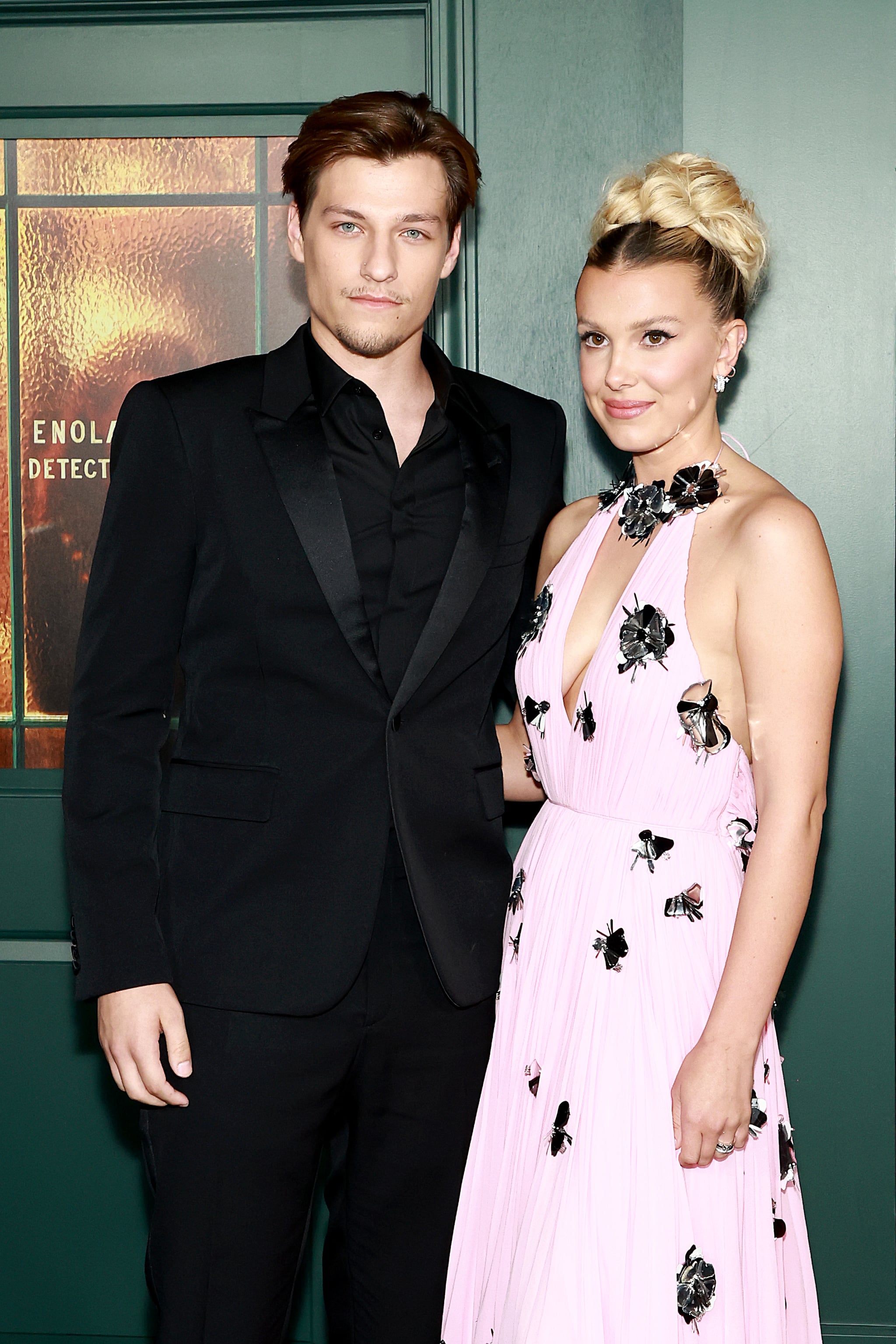 NEW YORK, NEW YORK - OCTOBER 27: Jake Bongiovi and Millie Bobby Brown attend Netflix's 