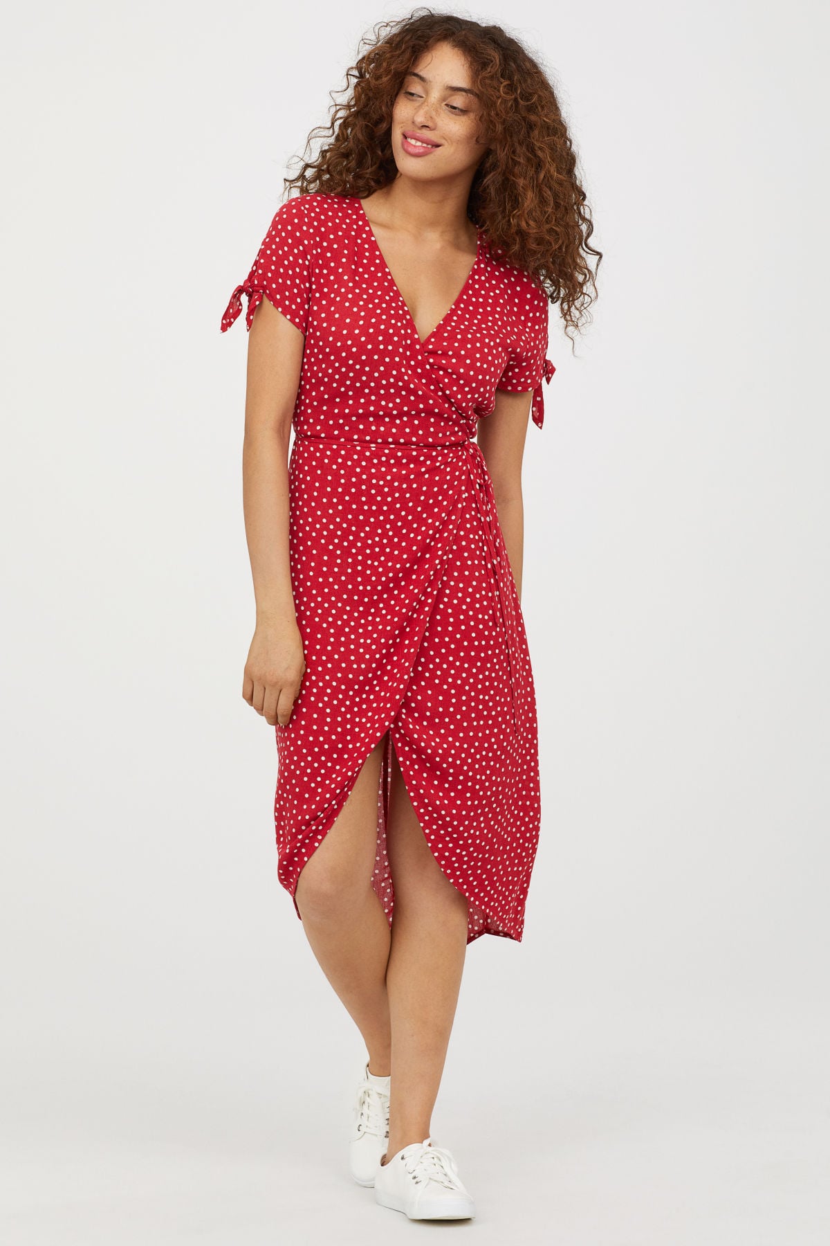 H&m polka discount dot wrap dress