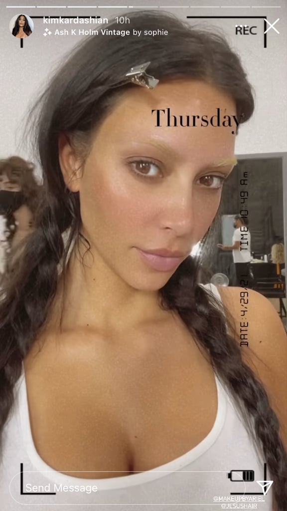 Kim Kardashian's Bleached Eyebrows on Instagram