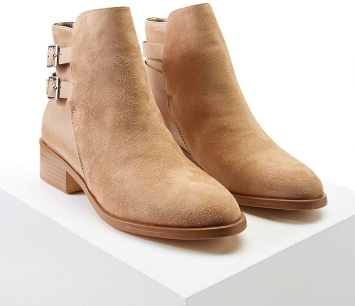 Forever 21 Faux Suede Buckle Ankle 