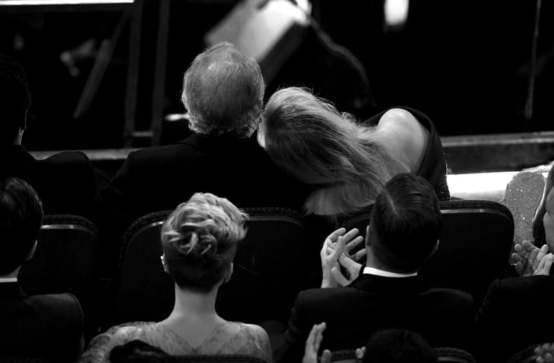 Meryl Streep cuddled up to her husband, Don Gummer.