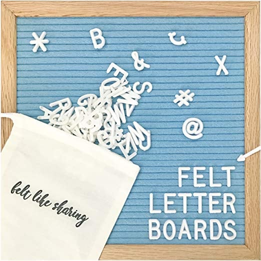 Light Blue Felt Letter Board