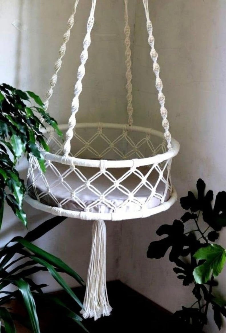 DecoratingQueenTr Custom Hanging Cat Macrame Basket