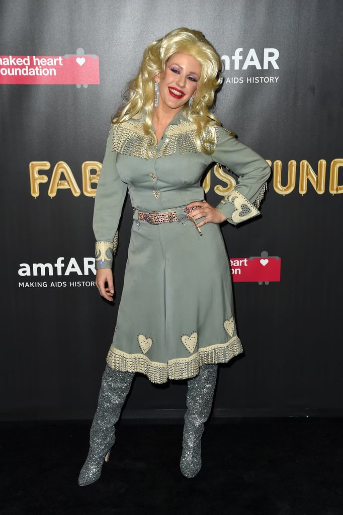 Ellie Goulding as Dolly Parton Halloween Costume 2017