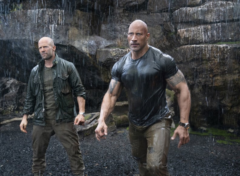 (from left) Deckard Shaw (Jason Statham) and Luke Hobbs (Dwayne Johnson) in 