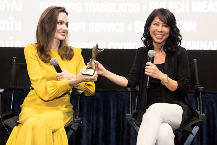 Angelina Jolie's Yellow Co Dress
