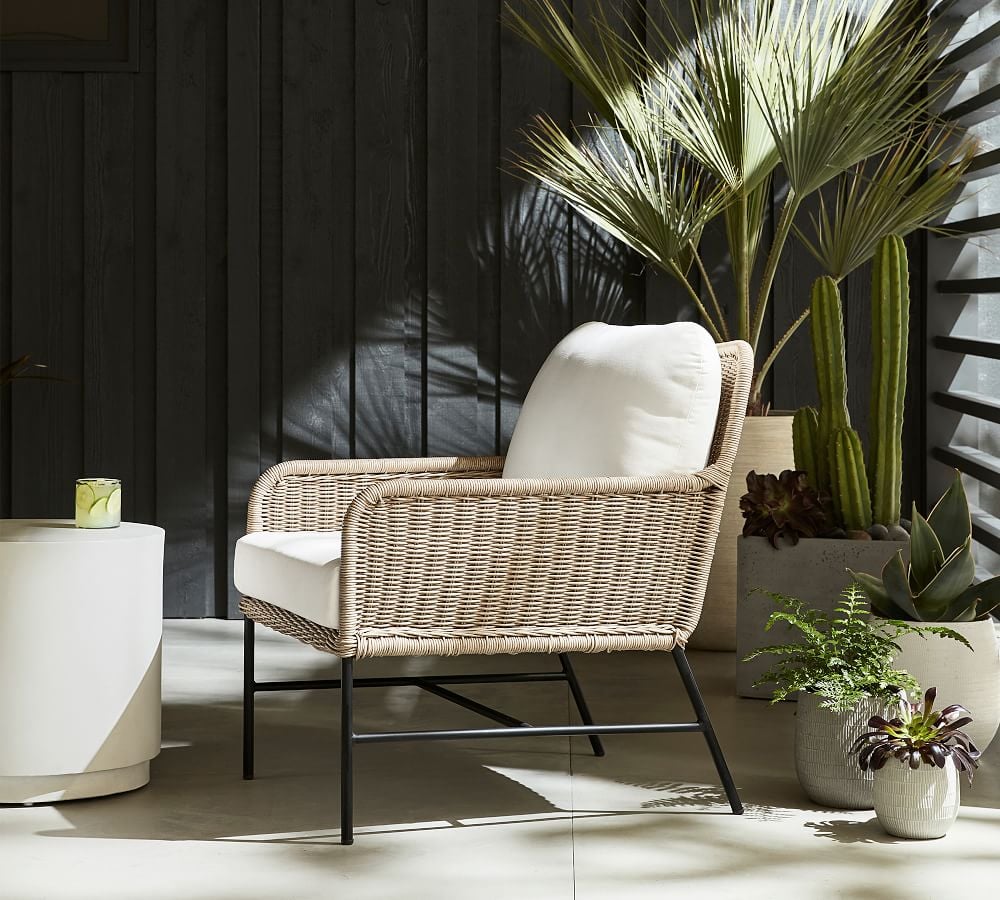 Pottery Barn Tulum All-Weather Wicker Patio Lounge Chair