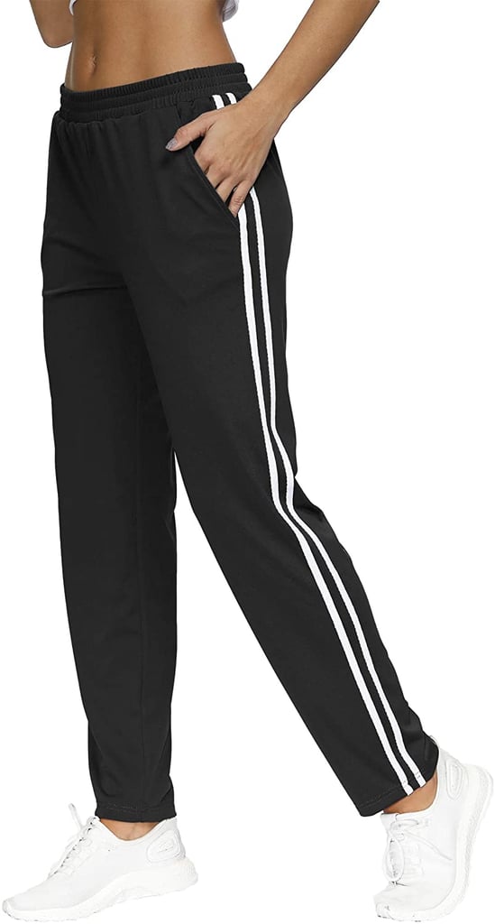 Blevonh Elastic Waistband Striped Sweatpants