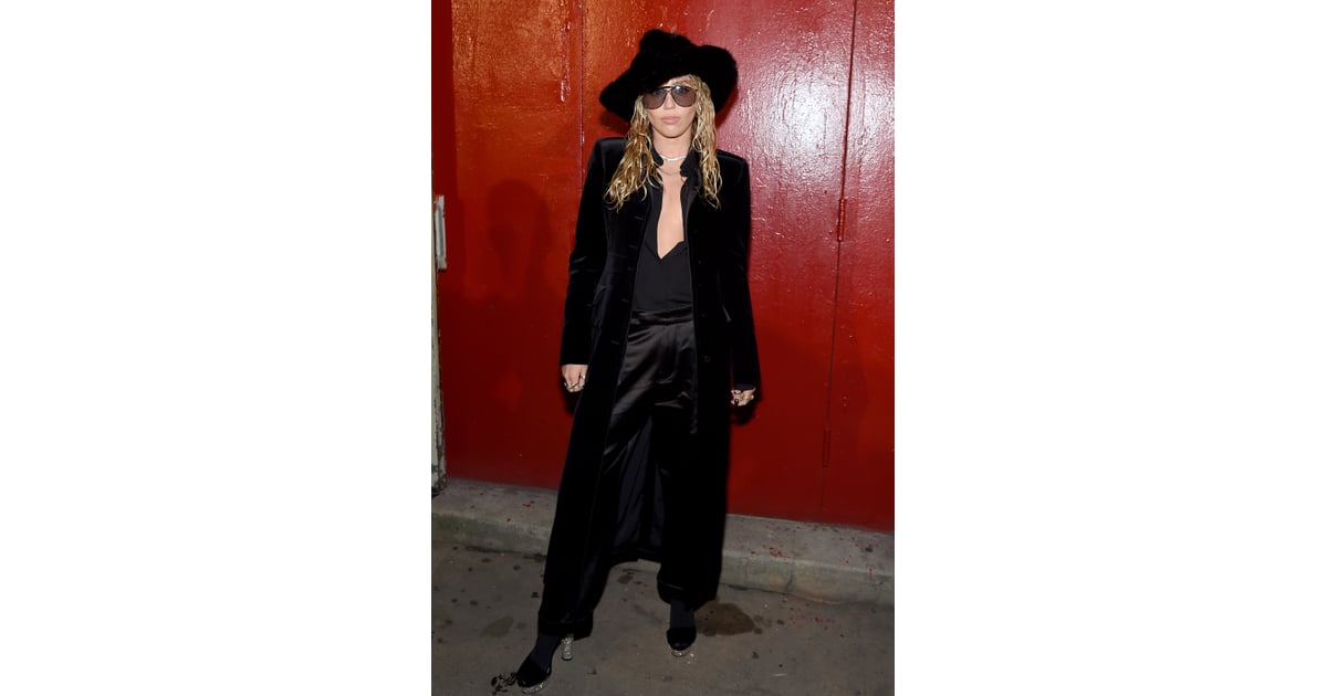 Miley Cyrus at Tom Ford Spring 2020 | Miley Cyrus Just Went to the Tom Ford  Fashion Show — in a Subway Station | POPSUGAR Fashion Photo 2