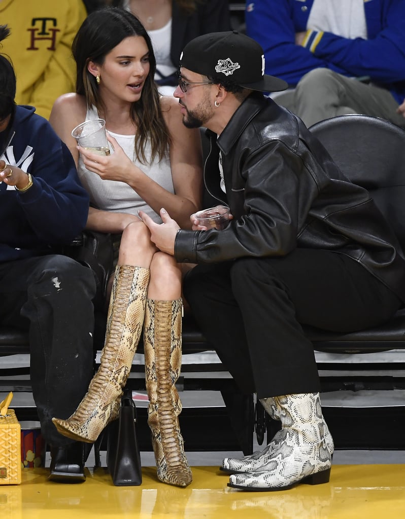 Kendall Jenner and Bad Bunny at the Lakers Game