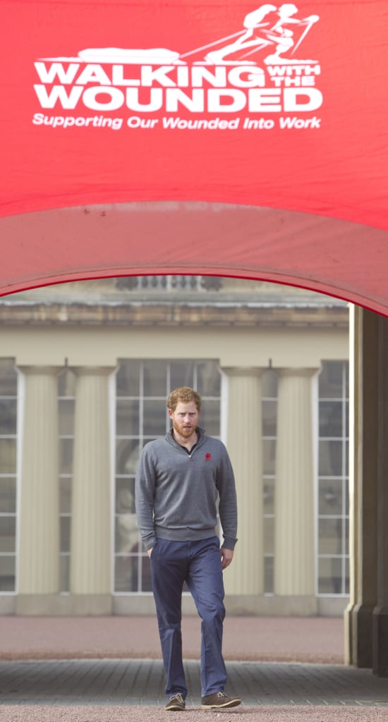 Prince Harry Meets Veterans From the Walk of Britain