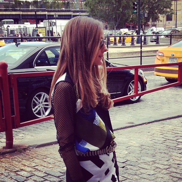 Spotted: Oliva Palermo with lengthy locks outside the Tibi show.
Spotted: Oliva Palermo with lengthy locks outside the Tibi show.