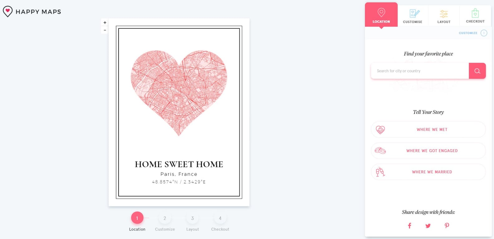 Happy Maps Prints | PS Smart Living