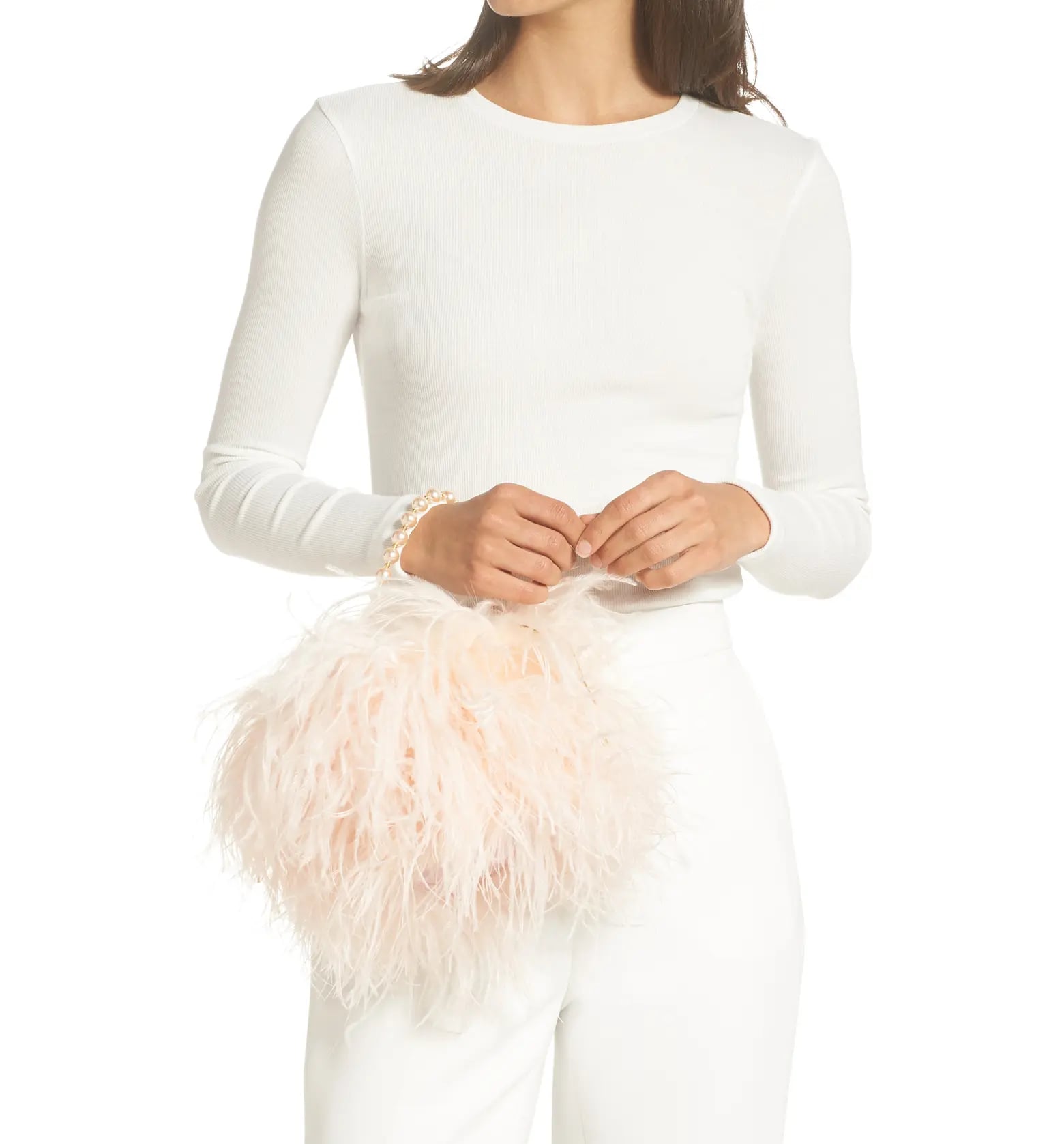Vanina shop feather bag