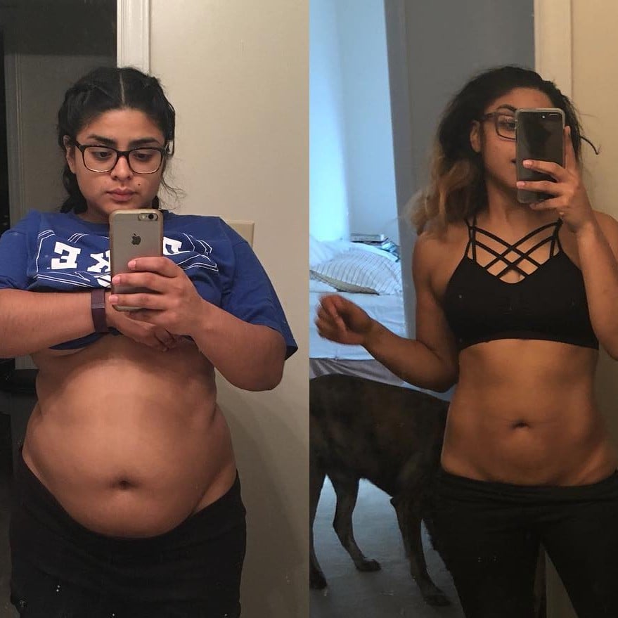 belly fat before and after