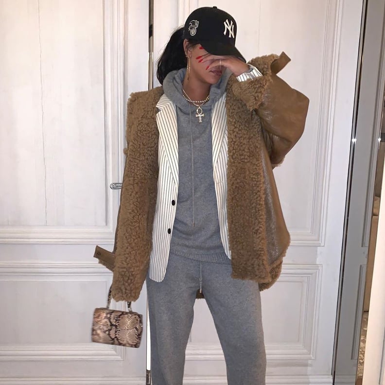 SINCERE STYLE FILES: RIHANNA IN CHLOÉ REVERSIBLE SHEARLING COAT