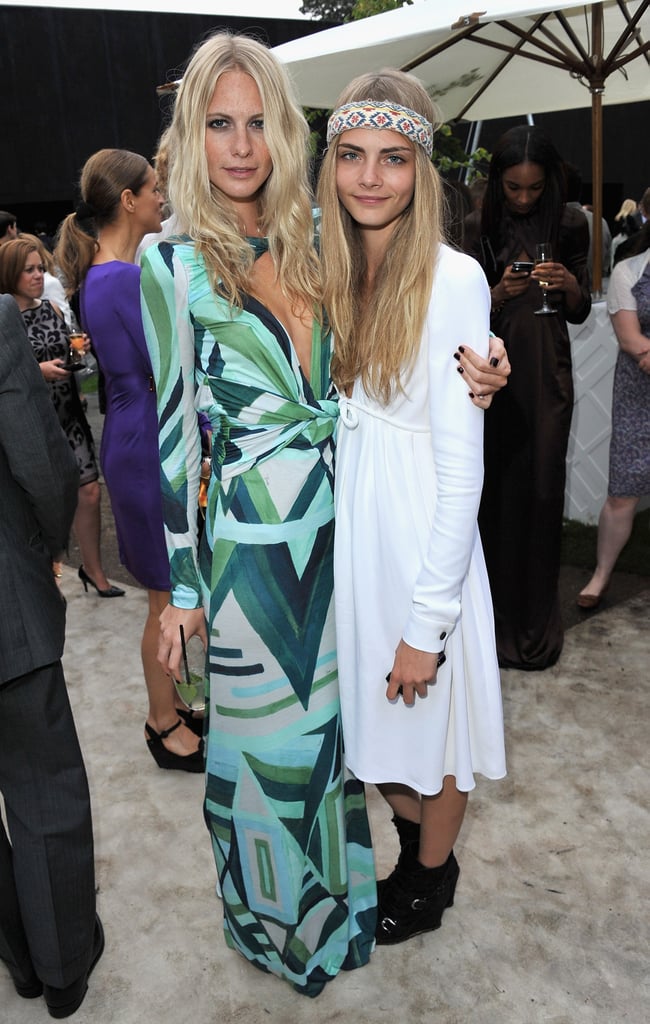 Poppy and Cara looked irresistibly boho chic at the Serpentine Gallery Summer Party in June 2011. Poppy and Cara looked irresistibly boho chic at the Serpentine Gallery Summer Party in June 2011.