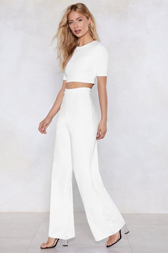 Nasty Gal! Settle the Score Crop Top and Pants Set