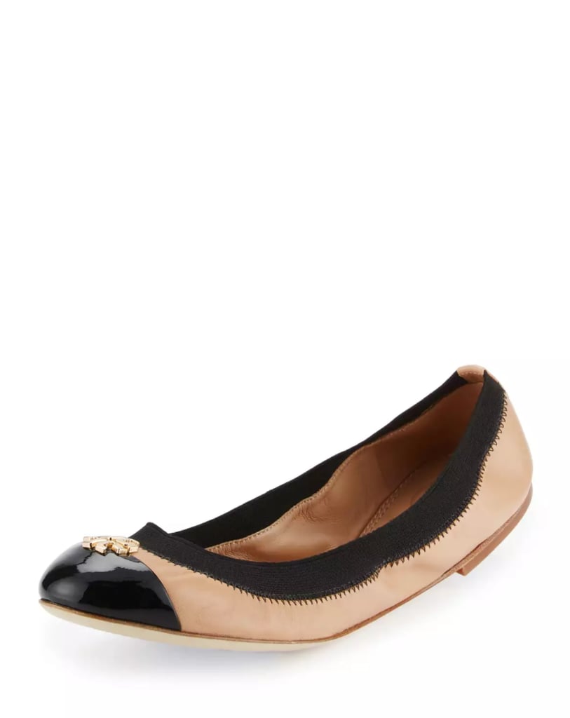 tory burch nude ballet flats