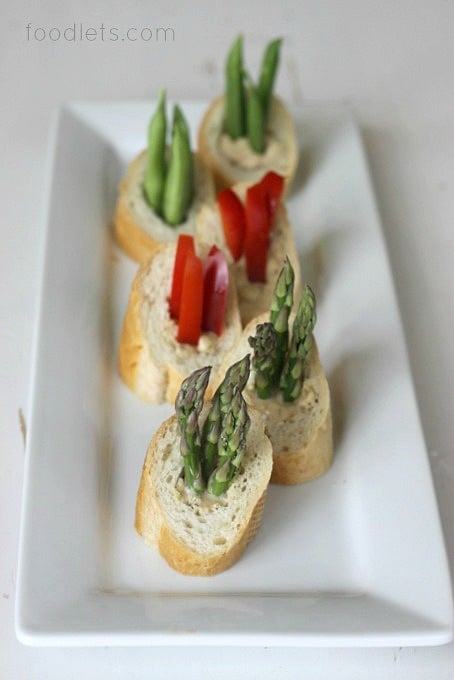Veggies and Dip in Bread "Bowls"