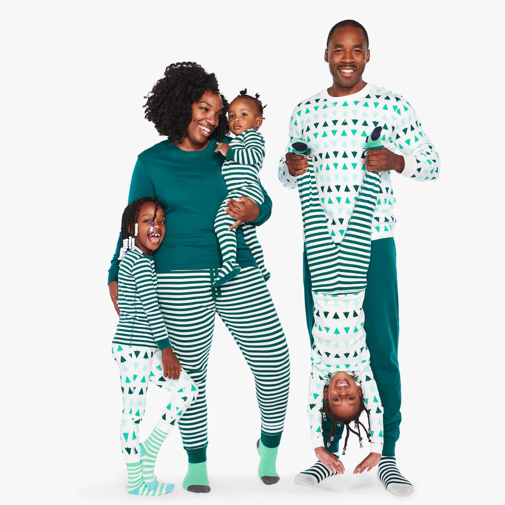 Family Gifts: Primary Family PJs in Candy Trees & Signature Spruce