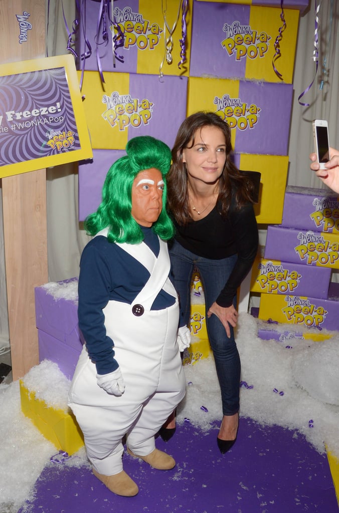 Katie Holmes snapped a pic at the Winter Wonka-land pop-up shop in NYC on Thursday.
Source: Joey Andrew