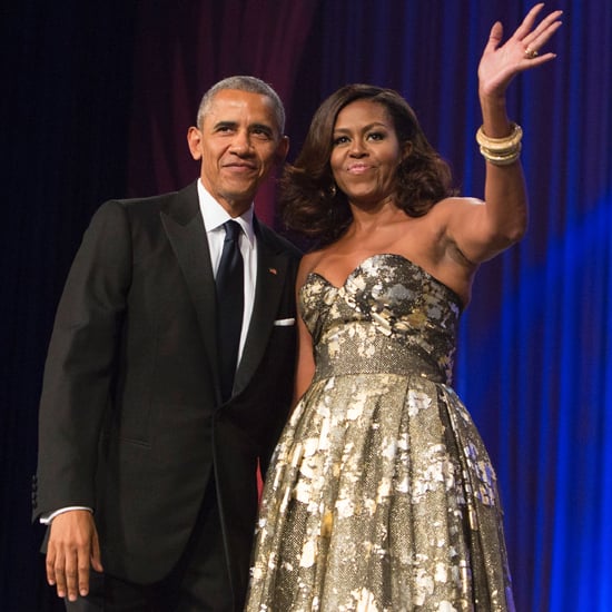 Michelle Obama Gold Dress at Phoenix Awards Dinner 2016