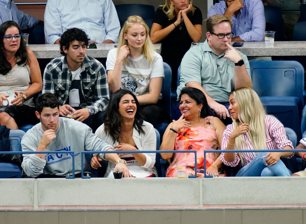 Priyanka Chopra White Dress With Nick Jonas at US Open