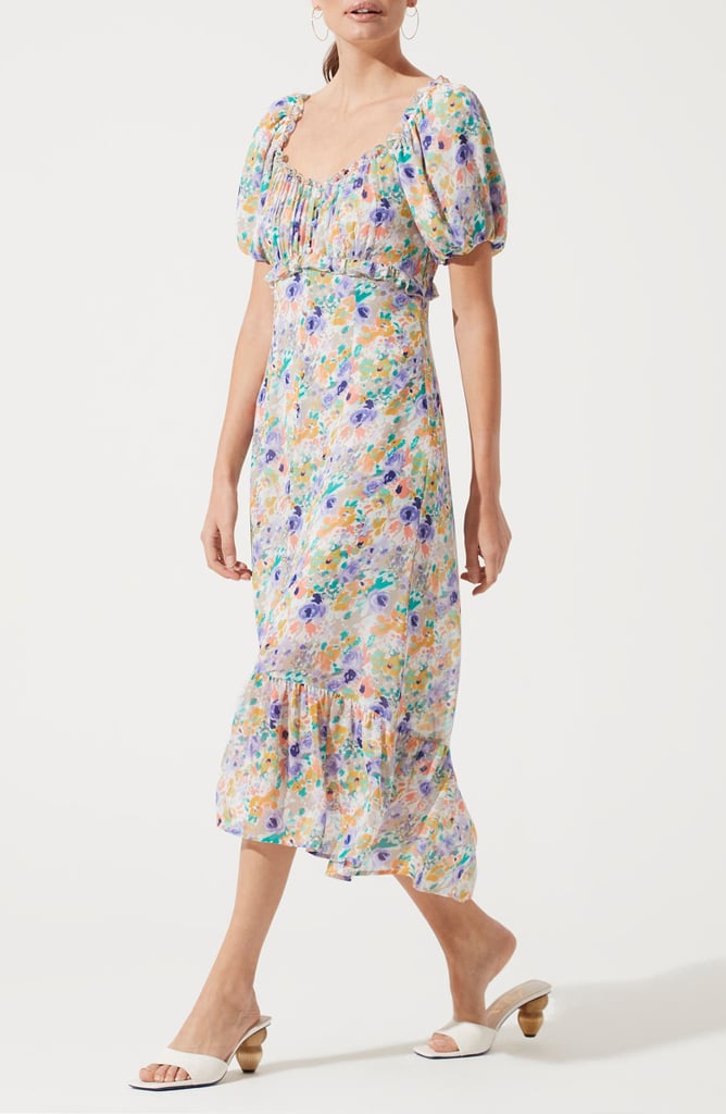 ASTR the Label Balloon Sleeve Midi Dress