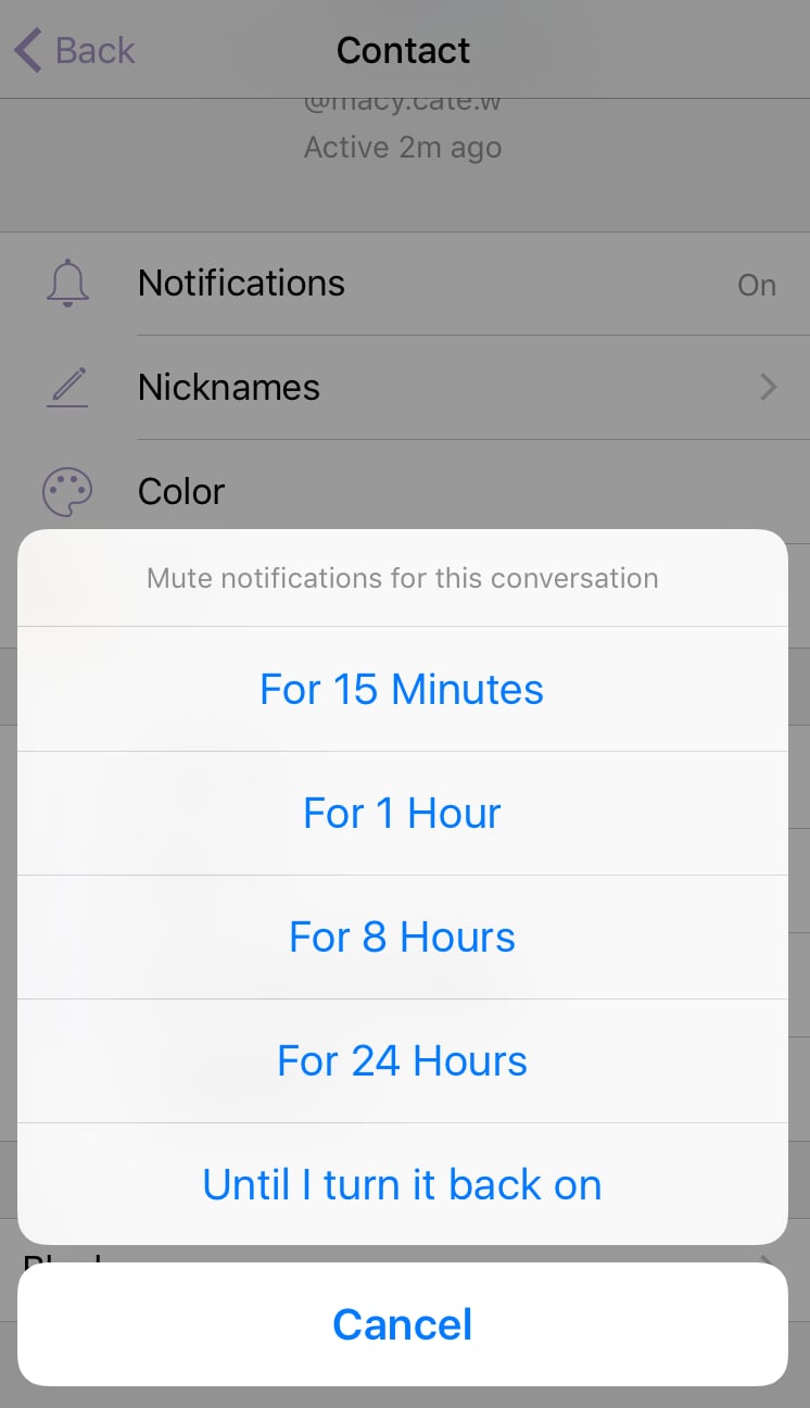 Mute notifications when you're really busy.