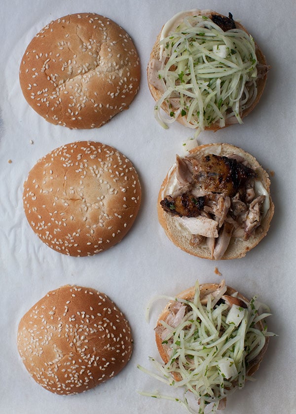 Jerk Chicken Sandwich With Jicama Slaw