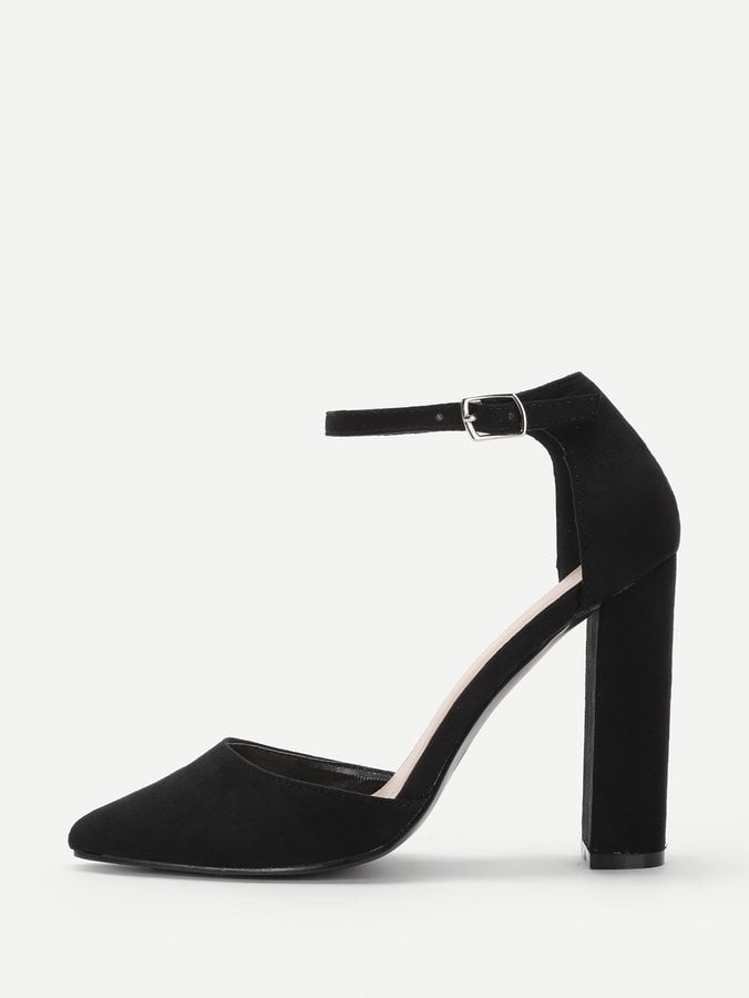 Shein Pointed Toe Ankle Strap Pumps