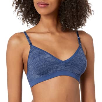 Hanes Women's Cozy Seamless Wire Free Bra, Black, Small at