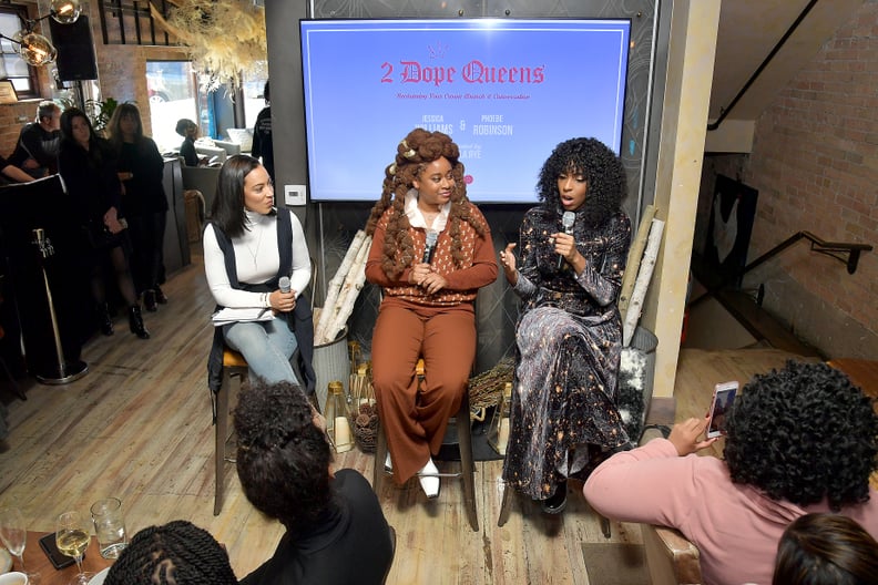 PARK CITY, UTAH - JANUARY 27: (L-R) Attorney and Principal and CEO of IMPACT Strategies Angela Rye, Jessica Williams, and Phoebe Robinson take part in the HBO 