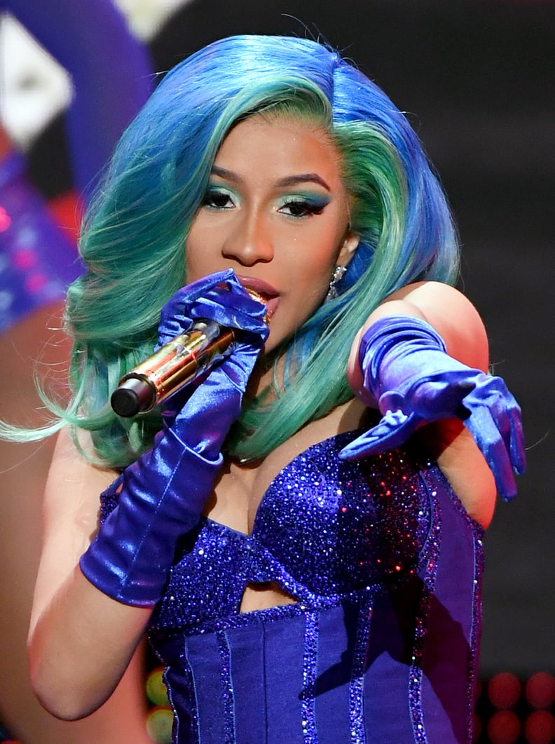 Cardi B's Blue and Teal Wig