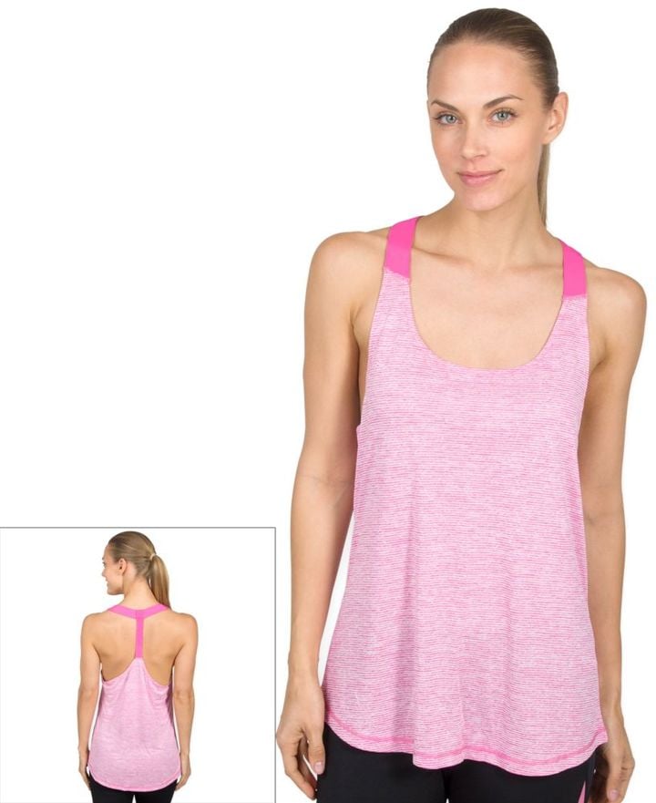 Jockey Women S Sport Neo Stripe T Back Yoga Tank Shed Layers