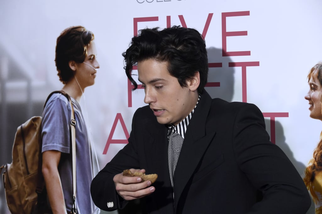 Cole Sprouse Brings Bread to Five Feet Apart Premiere